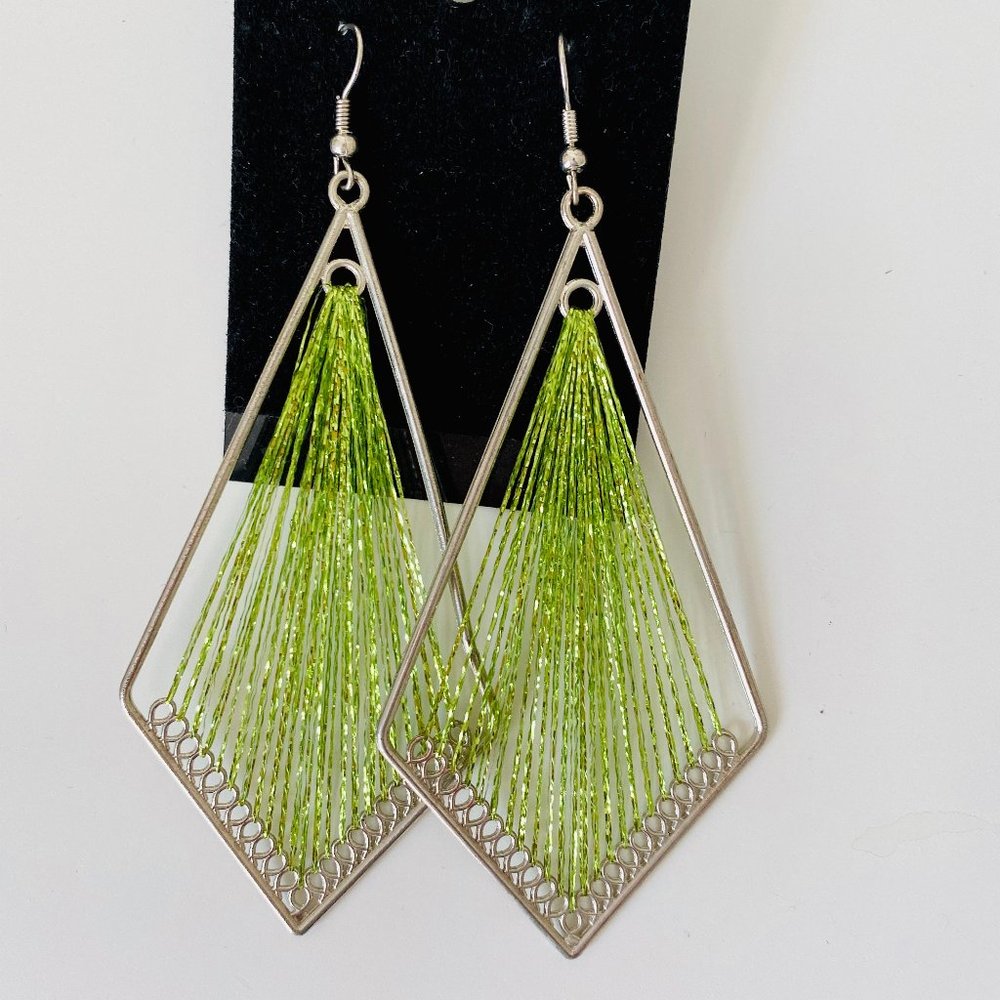 Bohemian Woven Geometric Dangle Earrings